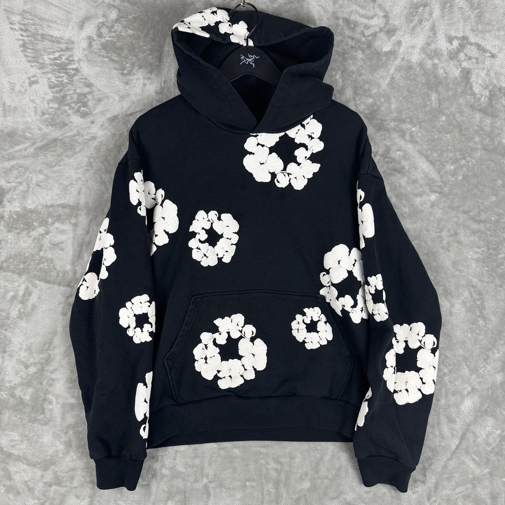 DENIM TEARS Portugal Streetwear Pullover Graphic Hoodie Mens Medium Cotton